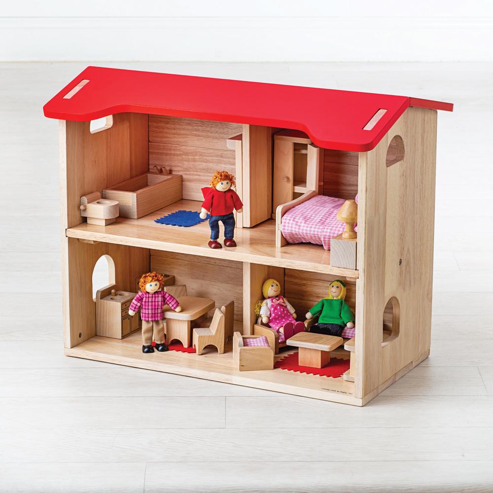 Imagination pretend wooden dolls house online