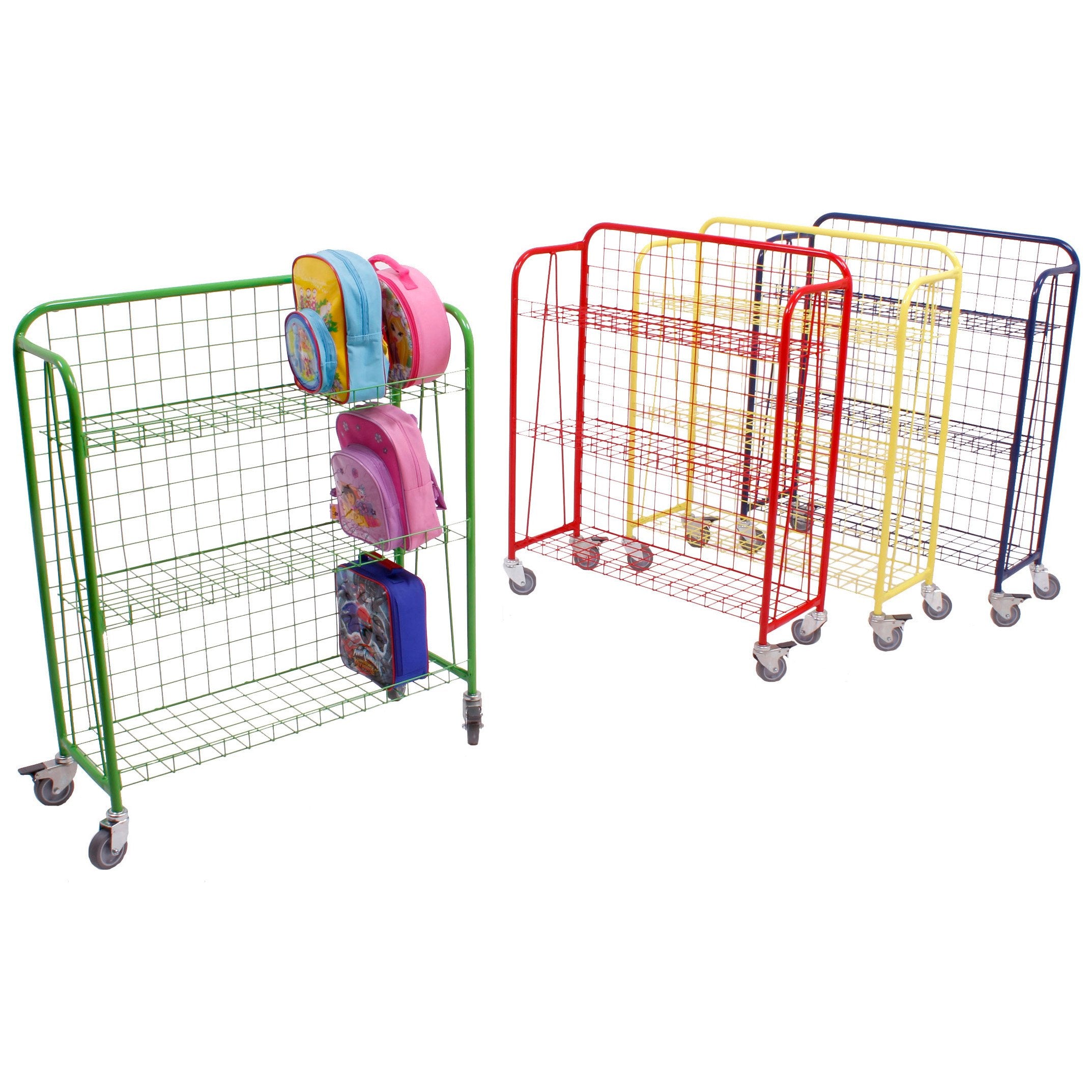 Coloured Lunch Box Trolley - Yellow