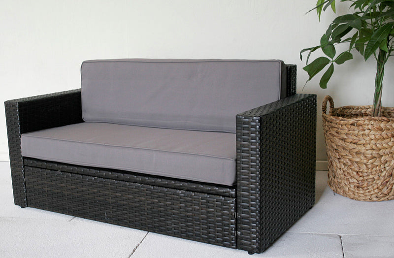 Outdoor Wicker 2-Seater Sofa