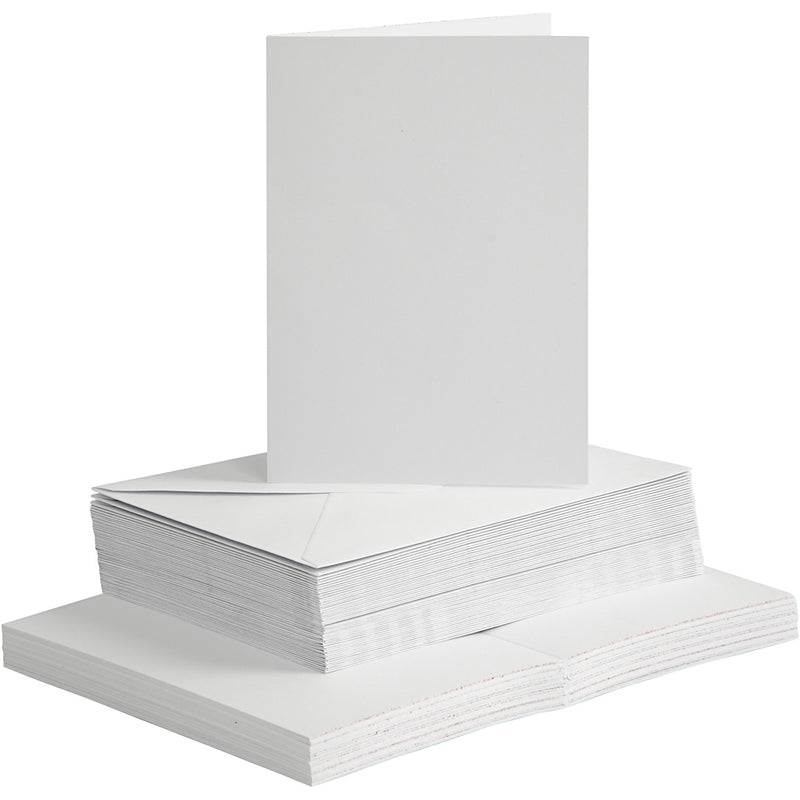 Blank Cards and Envelopes (White) pk 50