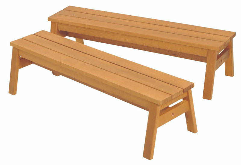 Outdoor Wooden Bench 2pc