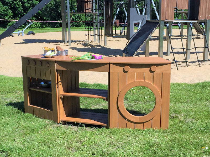 Outdoor Curved Kitchen Set 3pc