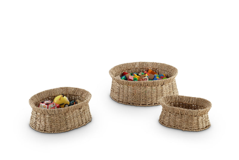 Seagrass Oval Basket 3pc