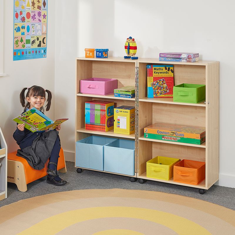 Maple Mobile Fold Away Bookcase