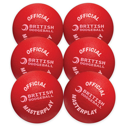 Official British Dodgeball Masterplay Foam Dodgeball 150mm pk 6