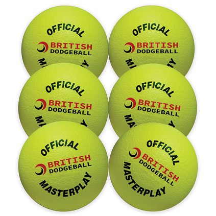 Official British Dodgeball Masterplay Foam Dodgeball 150mm pk 6