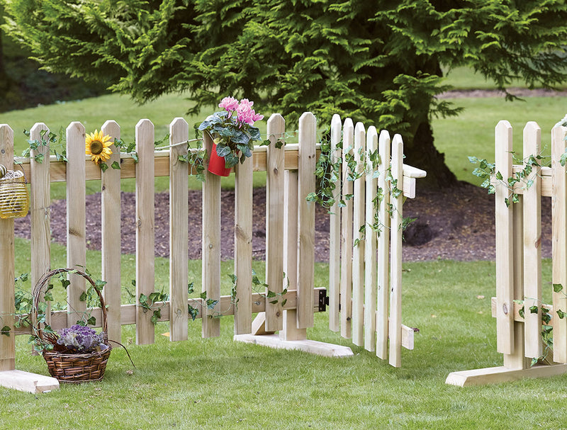 Millhouse Outdoor Movable Fence Panel Divider and Gate