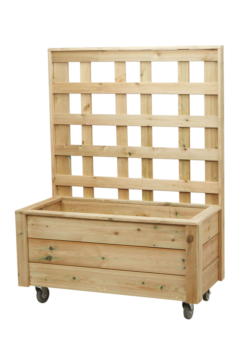 Millhouse Outdoor Mobile Planter With Trellis