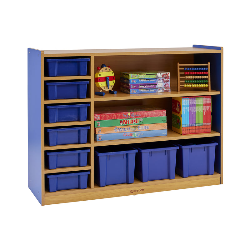 Milan 3 Level Multi Storage Unit with 9 Blue Trays