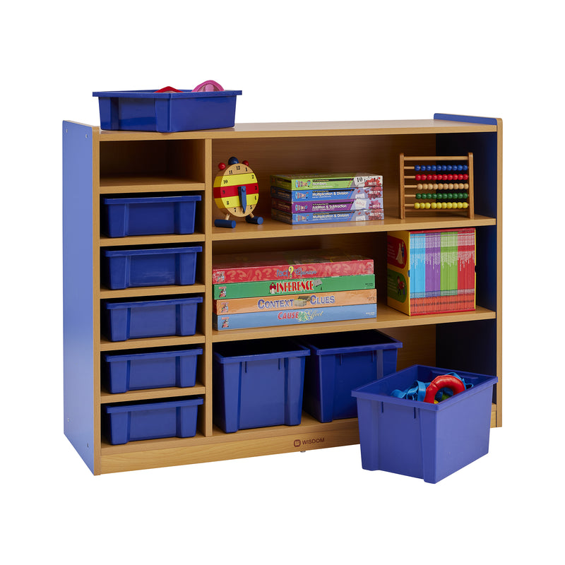 Milan 3 Level Multi Storage Unit with 9 Blue Trays