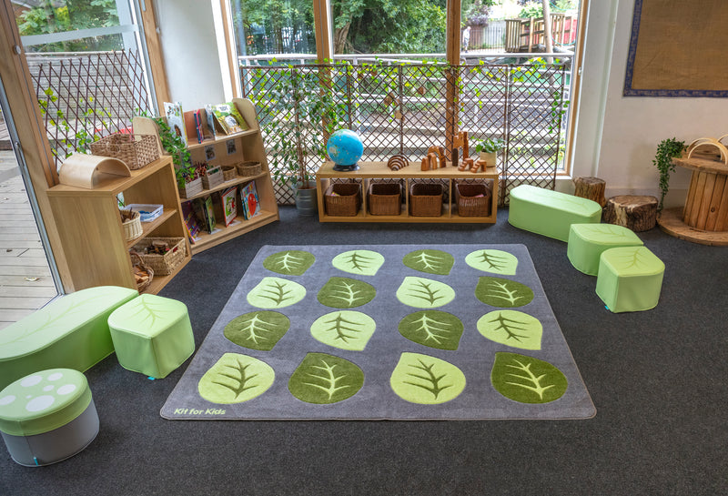 Natural World™ Carved Leaf Placement Carpet 2x2m