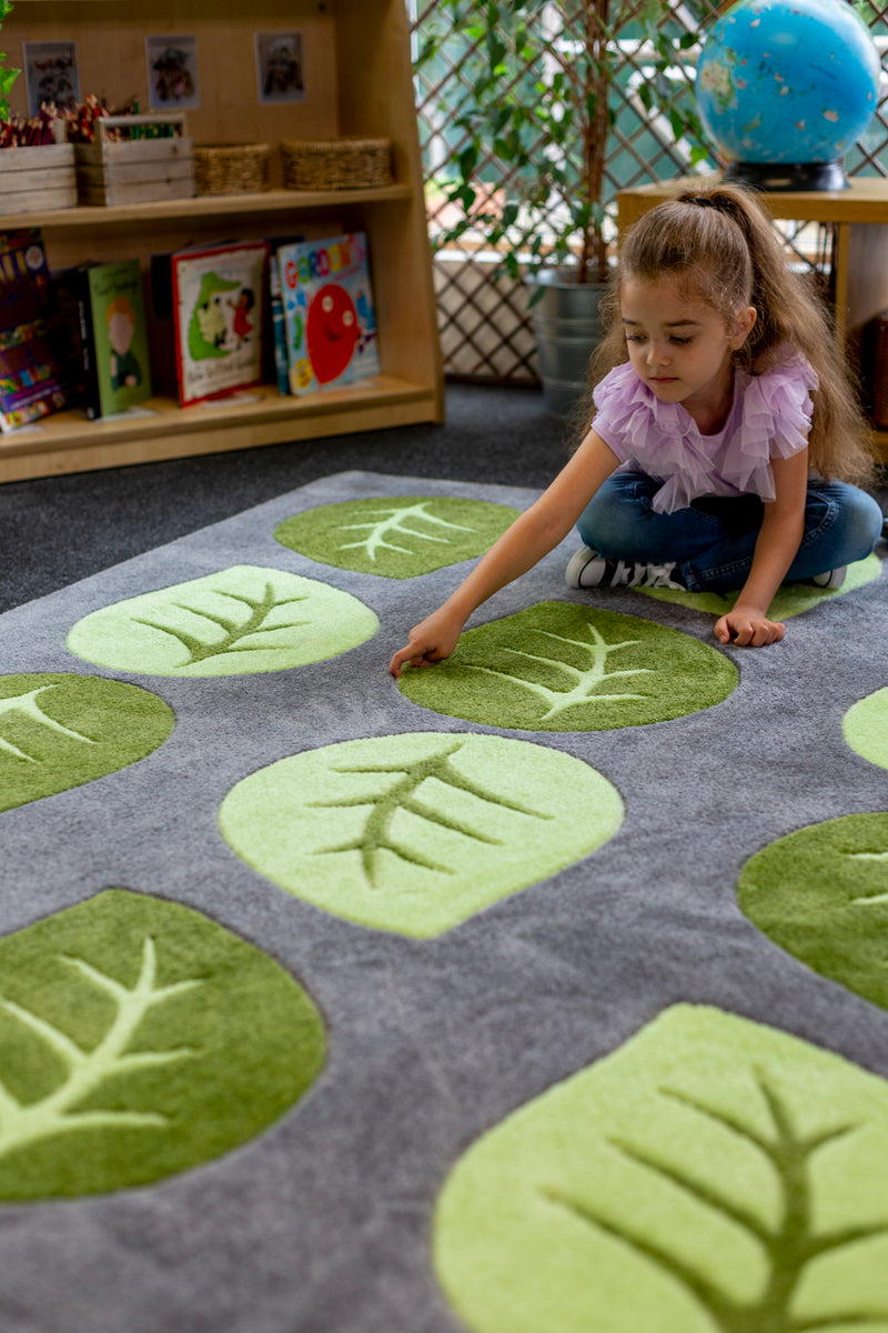 Natural World™ Carved Leaf Placement Carpet 2x2m