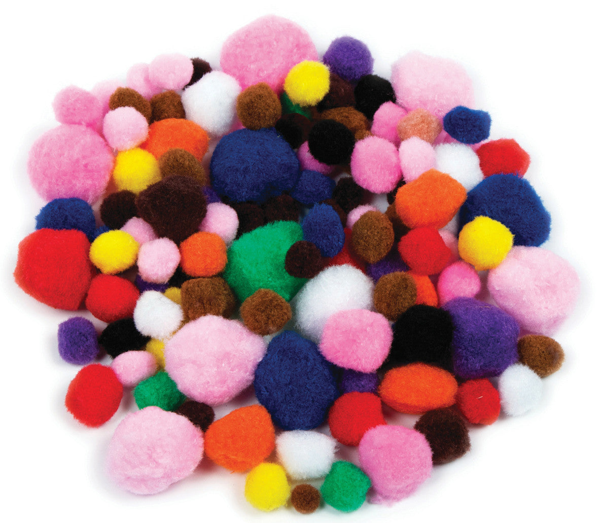 Assorted Pom Poms pk 100 – Springboard Supplies