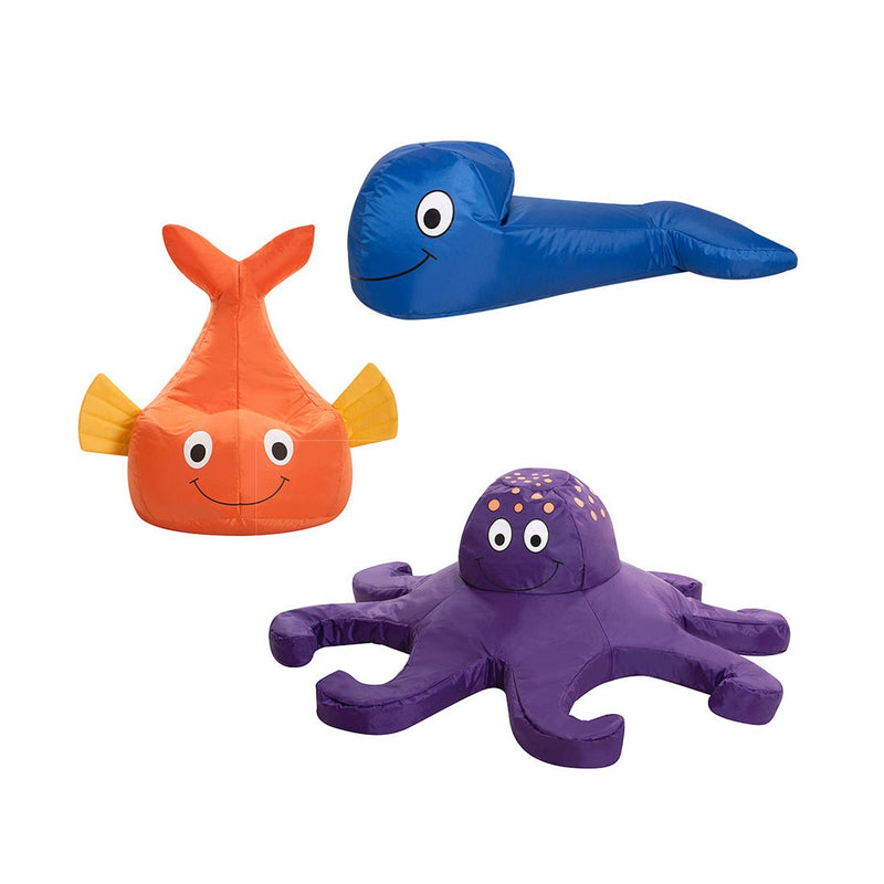 Sea Life Creature Bean Bags (Octopus, Fish & Whale) pk 3